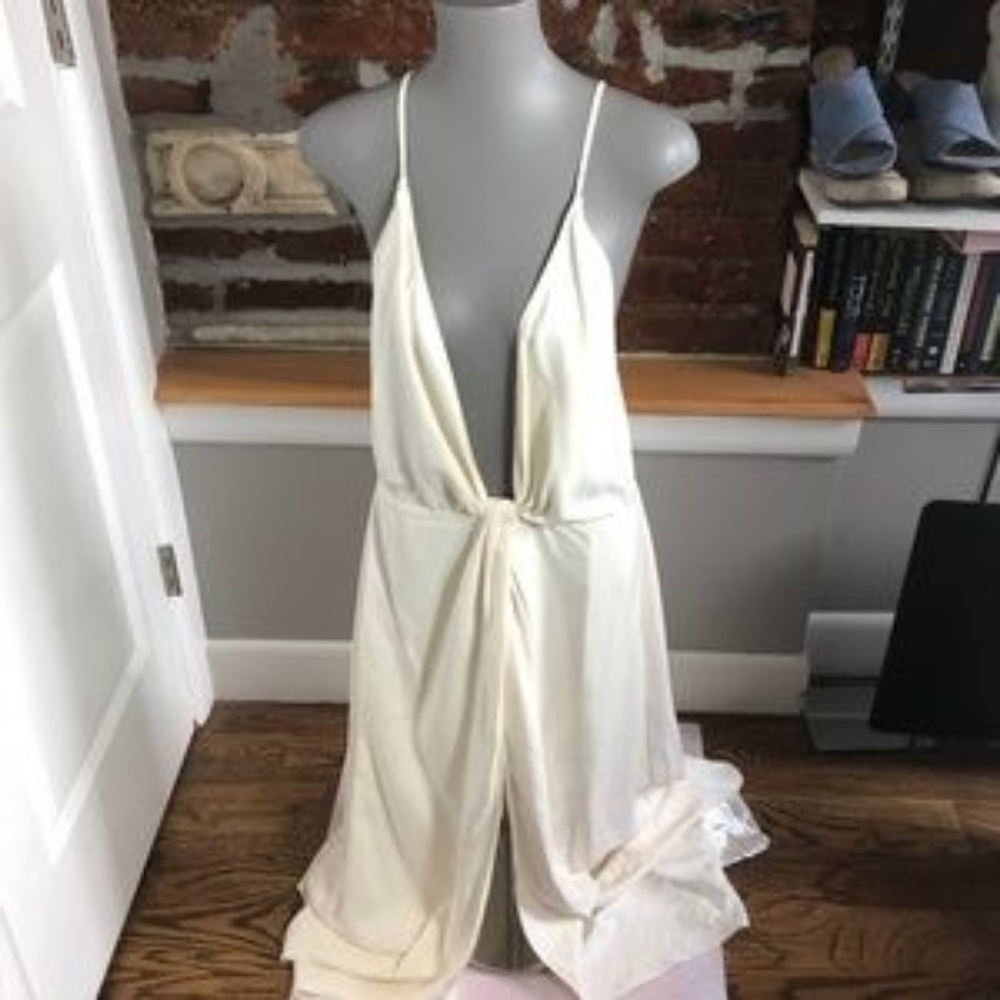 Reformation Dima Plunge Wedding Ivory Dress B88/9 - Picture 3 of 6